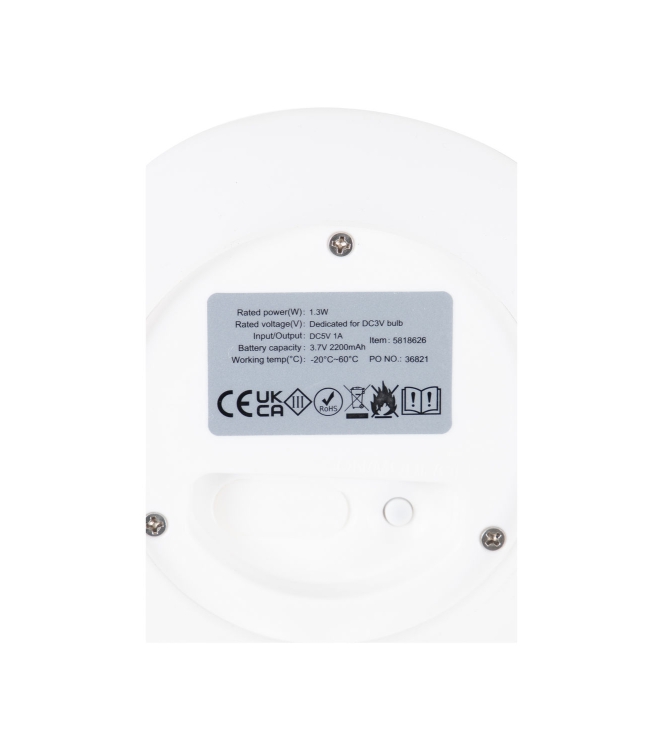 Bo-Camp Bo-Camp Tafellantaarn Castelnou  5818626  Bo-Camp electra 5818626 ecru bij Leerentveldvrijetijd.nl