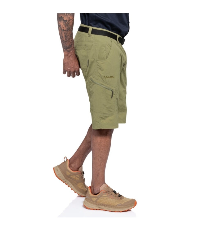 Schöffel Schöffel Shorts Silvaplana2 4605_solid olive 22088 4605_Solid Olive Schöffel broeken 22088 blauw bij Leerentveldvrijetijd.nl