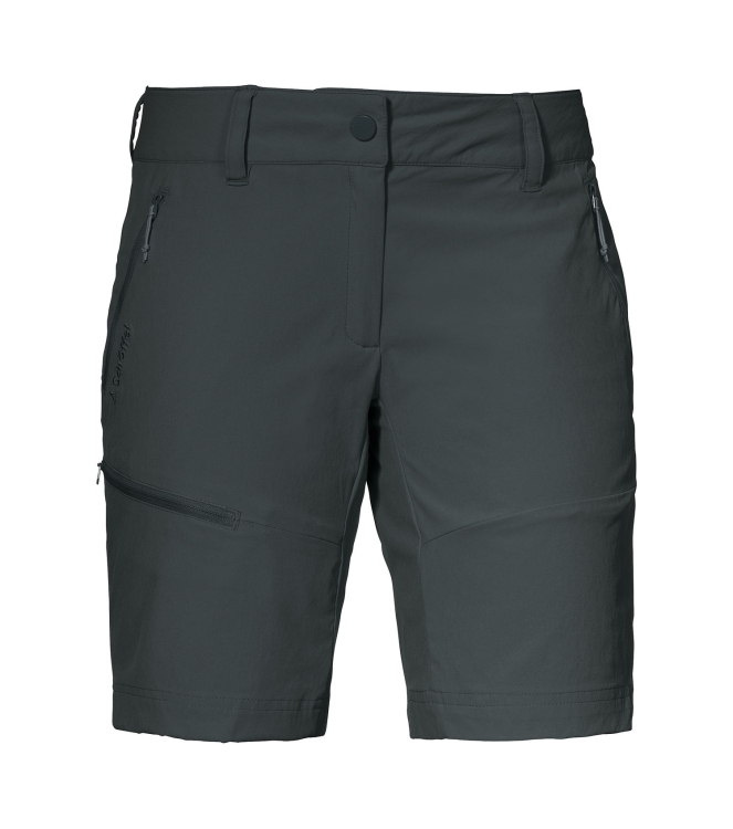 Schöffel Schöffel Shorts Toblach2 9830_asphalt 12408 9830_Asphalt Schöffel broeken 12408 zwart combinatie bij Leerentveldvrijetijd.nl