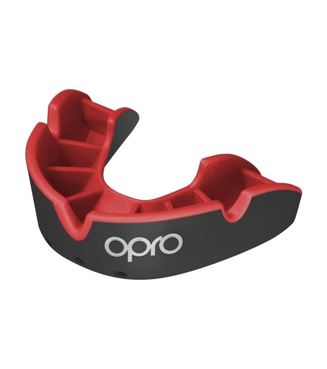 opro opro Silver Superior Fit Mouthguard 8600 black-red 790007 8600 Black-Red opro bescherming 790007 licht grijs bij Leerentveldvrijetijd.nl