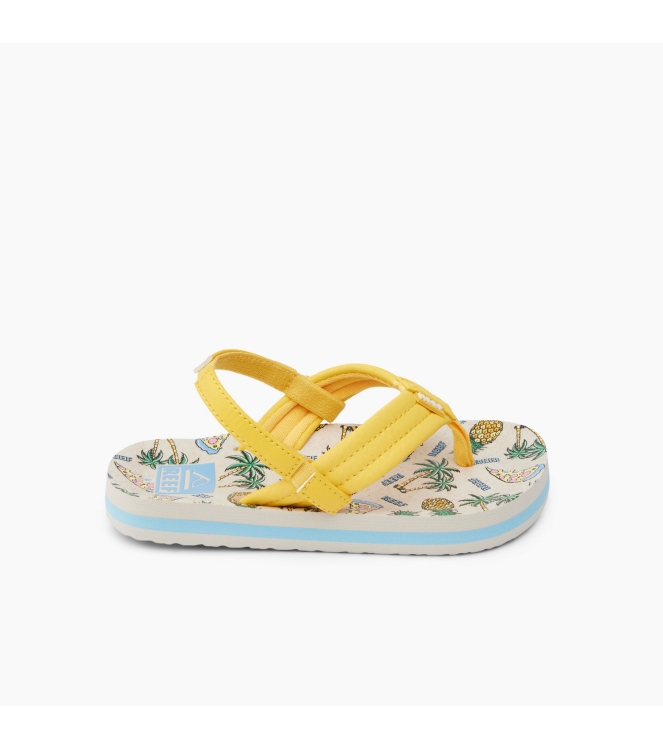 Reef Reef Little Ahi teenslipper hawaiian pizza CJ6625 Hawaiian Pizza Reef slippers CJ6625 groen bij Leerentveldvrijetijd.nl