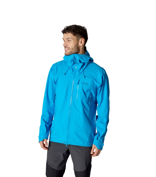 Rab Rab Firewall Mountain Jacket maya blue QWG-96 Maya Blue Rab jassen QWG-96 antraciet bij Leerentveldvrijetijd.nl