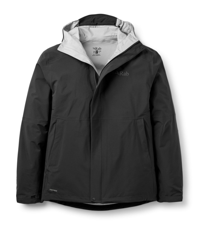 Rab Rab Firewall Jacket black QWI-08 Black Rab jassen QWI-08 licht grijs bij Leerentveldvrijetijd.nl
