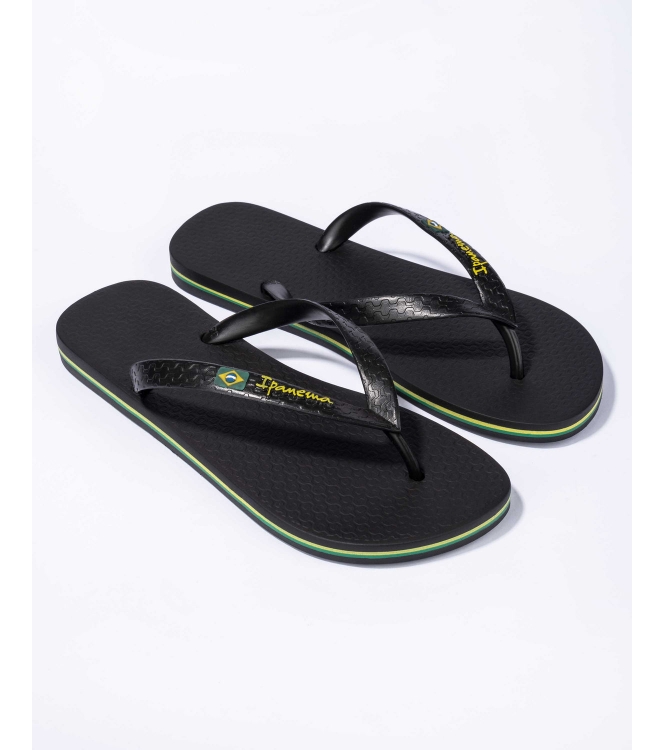 Ipanema Ipanema Ipanema Classic Brasil Heren slippers 22531_black IP 80415 22531_Black Ipanema slippers IP 80415 licht grijs bij Leerentveldvrijetijd.nl
