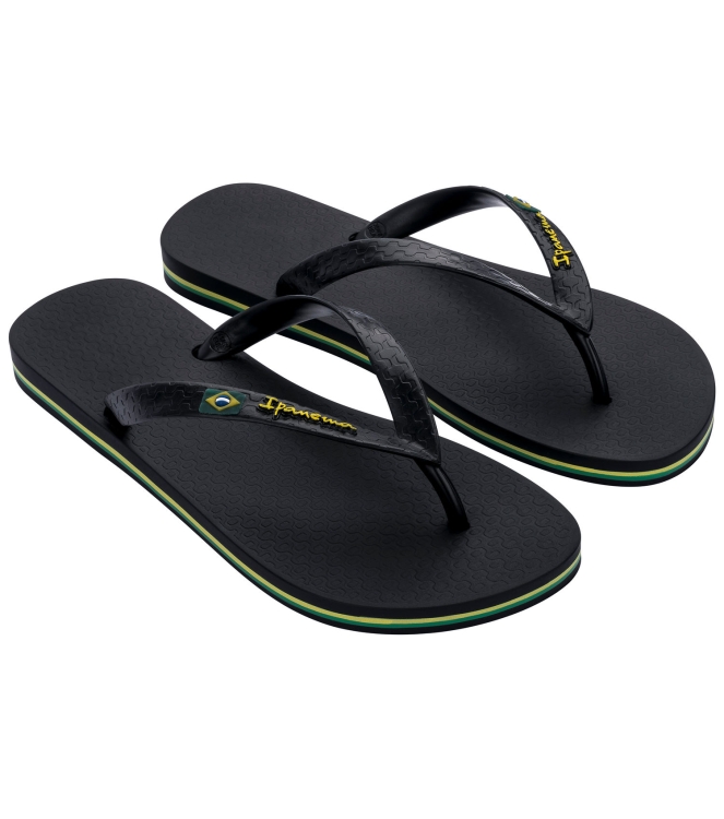Ipanema Ipanema Ipanema Classic Brasil Heren slippers 22531_black IP 80415 22531_Black Ipanema slippers IP 80415 licht grijs bij Leerentveldvrijetijd.nl