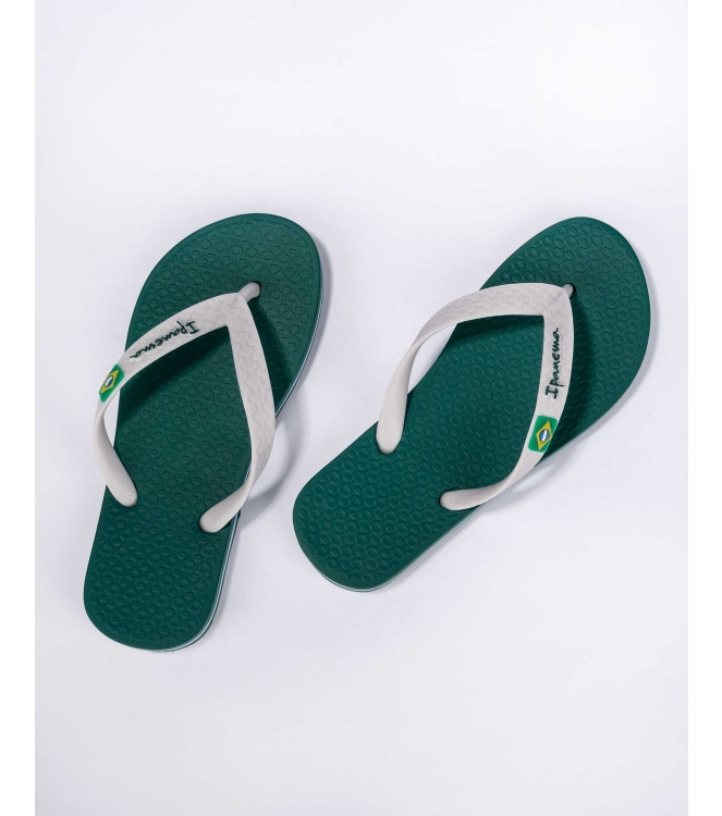 Ipanema Ipanema Classic Brasil Kids Slippers bb616_green/grey IP 80416 BB616_Green/Grey Ipanema slippers IP 80416 blauw bij Leerentveldvrijetijd.nl