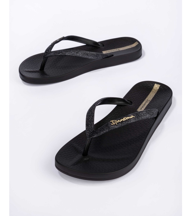 Ipanema Ipanema Anatomic Lolita Slippers 23376_black IP 83140 23376_Black Ipanema slippers IP 83140 licht grijs bij Leerentveldvrijetijd.nl