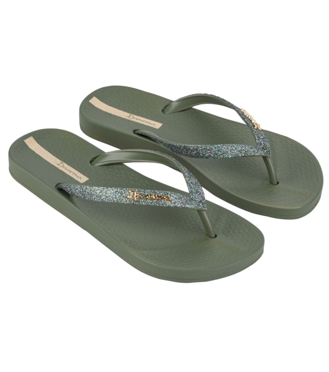 Ipanema Ipanema Anatomic Lolita Slippers aq644_green IP 83140 AQ644_Green Ipanema slippers IP 83140 blauw bij Leerentveldvrijetijd.nl