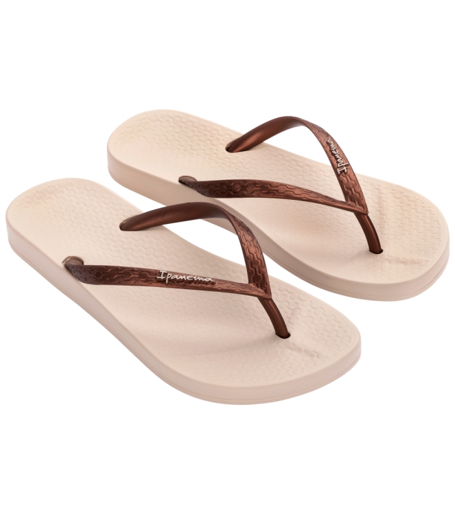 Ipanema Ipanema Anatomic Tan ag183_beige IP 81030 AG183_Beige Ipanema slippers IP 81030 jeans bij Leerentveldvrijetijd.nl