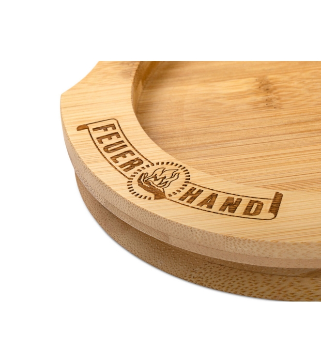 Feuerhand Feuerhand Bamboe Onderzetter  Stormlamp 276  FH 276-COASTER  Feuerhand caravan FH 276-COASTER ecru bij Leerentveldvrijetijd.nl