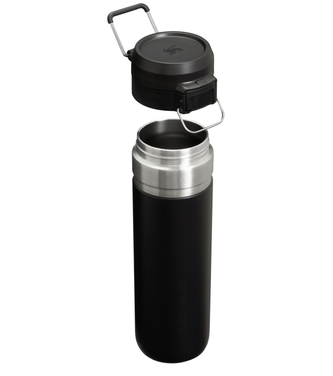 Stanley Stanley The Quick-Flip Water Bottle .7L / 24oz black 2.0 10-09149-170 Black 2.0 Stanley koken 10-09149-170 licht grijs bij Leerentveldvrijetijd.nl