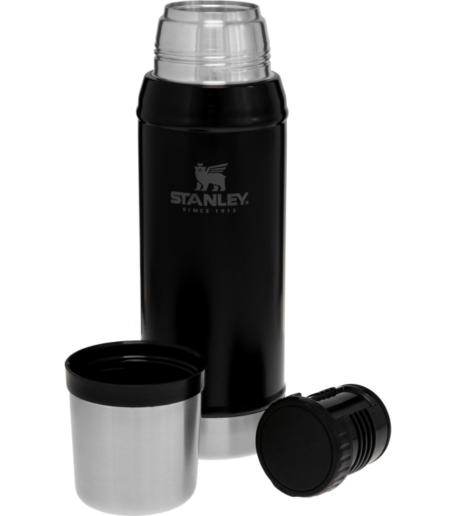 Stanley Stanley The Legendary Classic Bottle .75L / 25oz matte black pebble 10-01612-028 Matte Black Pebble Stanley koken 10-01612-028 licht grijs bij Leerentveldvrijetijd.nl
