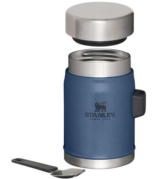 Stanley Stanley The Legendary Food Jar + Spork .4L / 14oz hammertone lake 10-09382-081 Hammertone Lake Stanley koken 10-09382-081 antraciet bij Leerentveldvrijetijd.nl