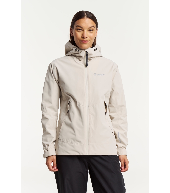 Tenson Tenson Winga Rain Jacket W 711 - sand 5018049 711 - Sand Tenson jassen 5018049 lichtblauw bij Leerentveldvrijetijd.nl