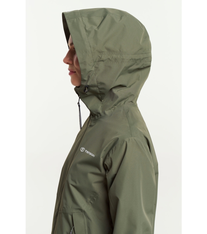 Tenson Tenson Winga Rain Jacket W 685 - dark olive 5018049 685 - Dark Olive Tenson jassen 5018049 donker grijs bij Leerentveldvrijetijd.nl