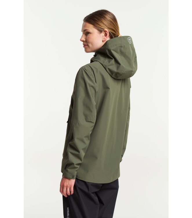 Tenson Tenson Winga Rain Jacket W 685 - dark olive 5018049 685 - Dark Olive Tenson jassen 5018049 donker grijs bij Leerentveldvrijetijd.nl