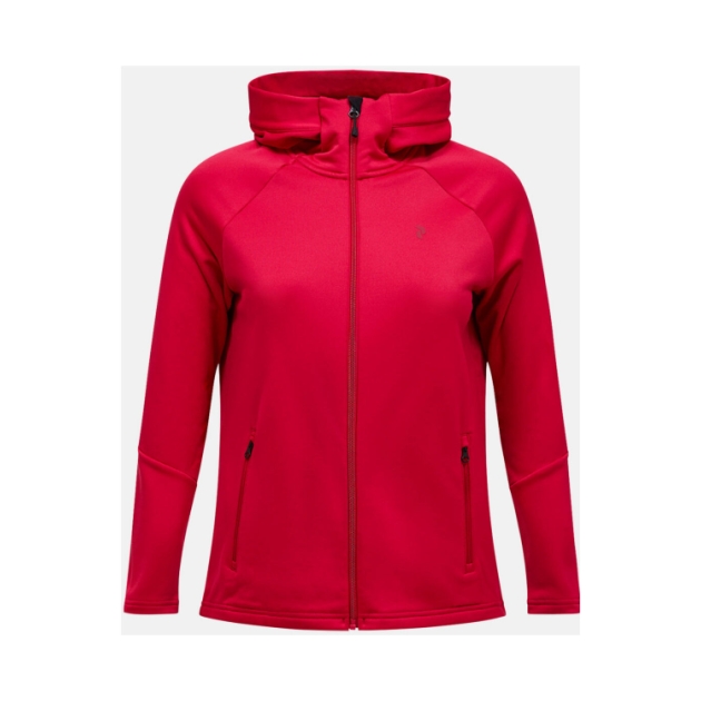 peak-performance W Rider Essentials Zip Hood 090_Tech Burgundy/Tech burgundy G80574