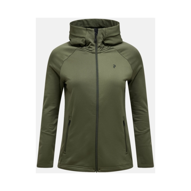 peak-performance W Rider Essentials Zip Hood 020_Pine Needle/Pine Needle G80574