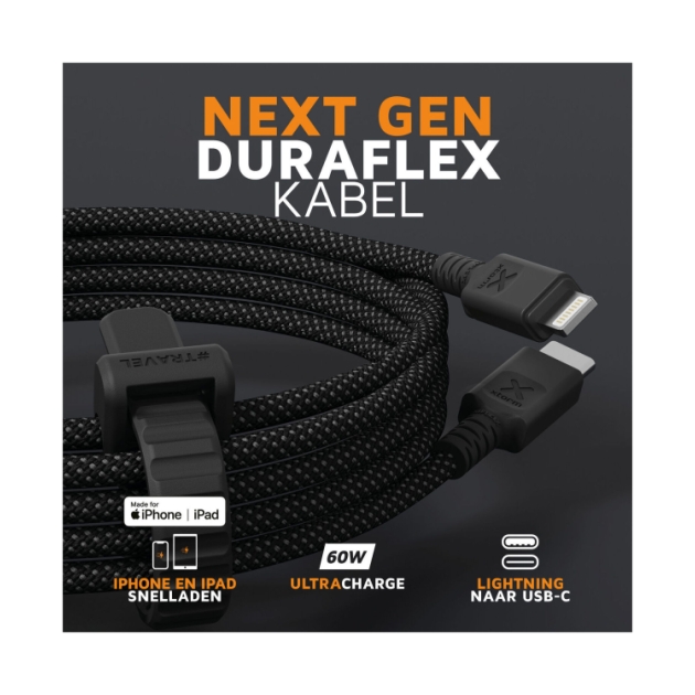 xtorm Next Gen cable USB-C to Lightning (1,5m) Black CX3031