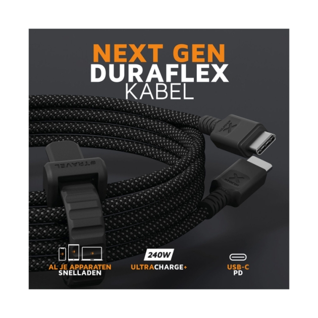 xtorm Next Gen cable USB-C PD Ultra 240W (1,5m) Black CX3091