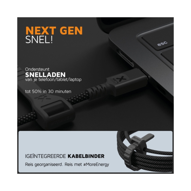xtorm Next Gen cable USB-C PD Ultra 240W (1,5m) Black CX3091