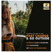 xtorm 15W Go2 Solar Power Bank 10.000  + Light - Charcoa Charcoal Black XG2S101