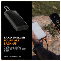 xtorm 15W Go2 Solar Power Bank 10.000  + Light - Charcoa Charcoal Black XG2S101