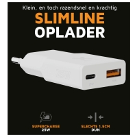 xtorm 25W Go2 SlimLine Charger - White White XG2SL025