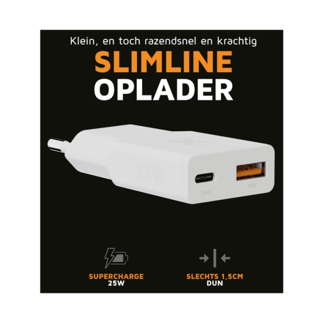 xtorm 25W Go2 SlimLine Charger - White White XG2SL025