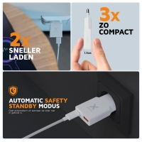 xtorm 25W Go2 SlimLine Charger - White White XG2SL025