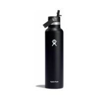 hydro-flask 21 oz Standard Mouth with Flex Straw Cap Black S21CFS