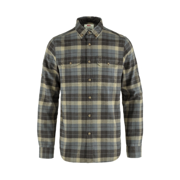 fjällräven Singi Heavy Flannel Shirt men 046-018_Super Grey-Stone Grey F81373