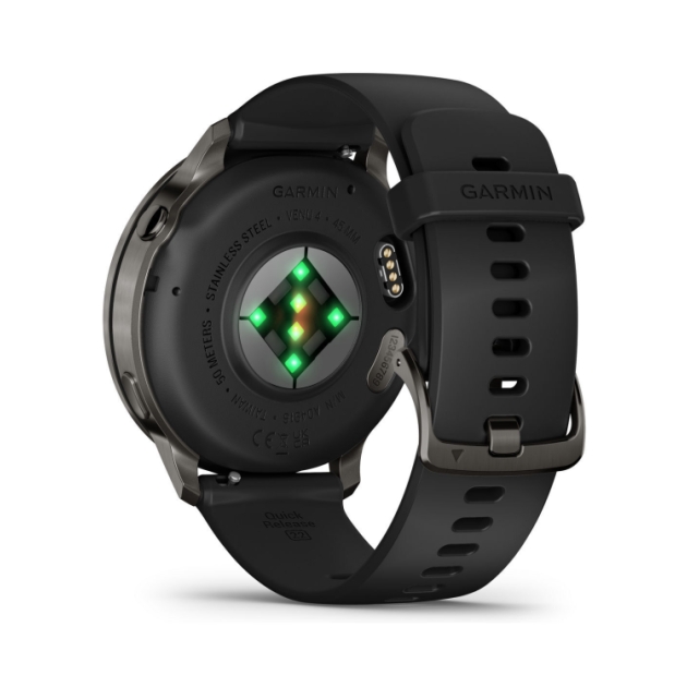garmin Venu 4 - 45mm Slate met Zwarte siliconen band 010-03014-00