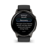 garmin Venu 4 - 45mm Slate met Zwarte siliconen band 010-03014-00