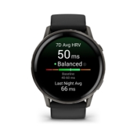 garmin Venu 4 - 45mm Slate met Zwarte siliconen band 010-03014-00