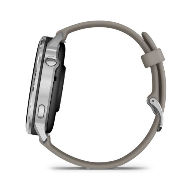garmin Venu 4 - 45mm Zilver met zilvergrijze siliconen ba 010-03014-01
