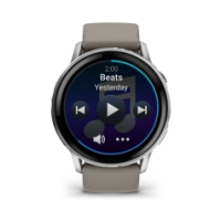garmin Venu 4 - 45mm Zilver met zilvergrijze siliconen ba 010-03014-01