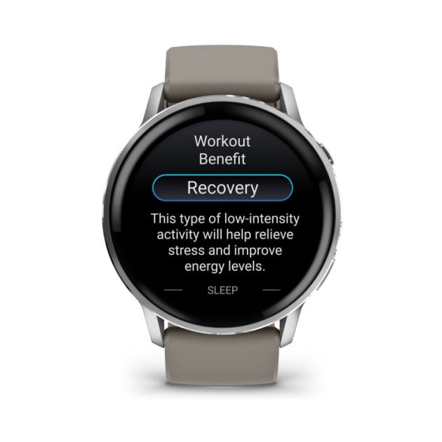 garmin Venu 4 - 45mm Zilver met zilvergrijze siliconen ba 010-03014-01