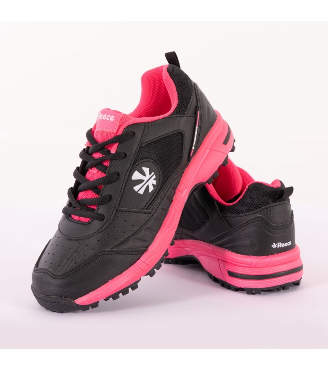 Reece Reece Powerpitch Hockey Shoe Outdoor 8660_black-pink 875214 8660_Black-Pink Reece hockeyschoenen 875214 ivoor bij Leerentveldvrijetijd.nl