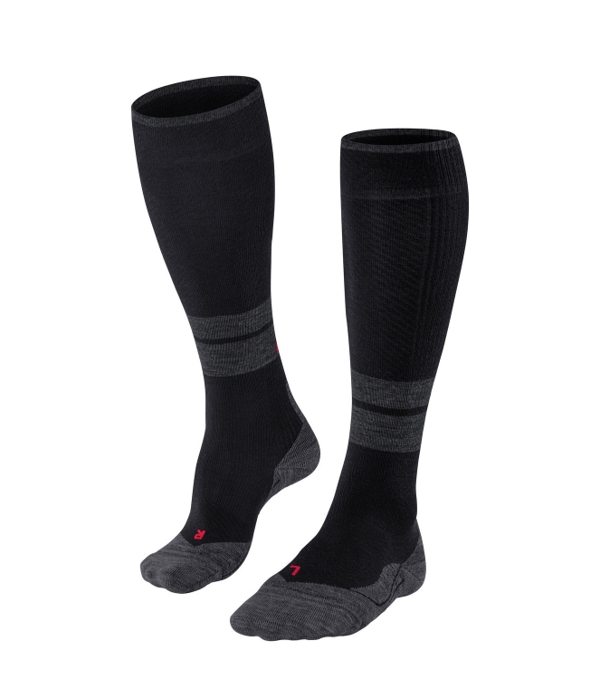Falke Falke TK Compression Energy 3003_black 16090 3003_black Falke wandelsokken 16090 licht grijs bij Leerentveldvrijetijd.nl