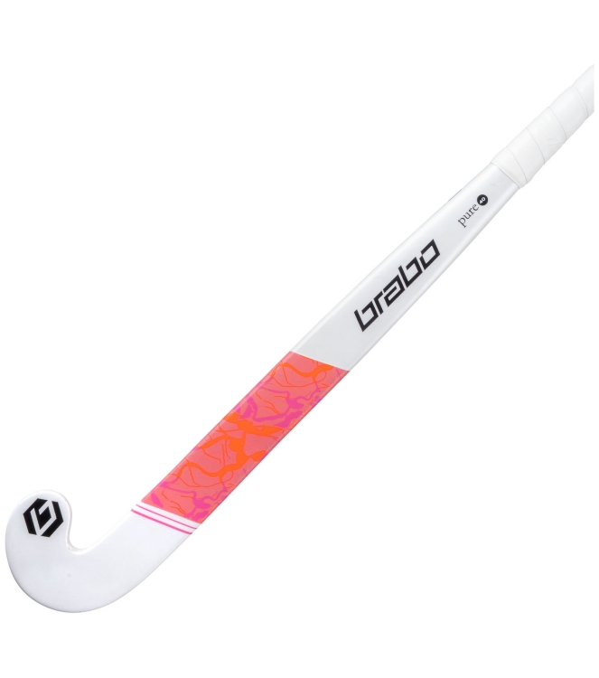 Brabo Brabo Pure 40 PB white/pink 315.54121.000 White/Pink Brabo hockeysticks 315.54121.000 roze bij Leerentveldvrijetijd.nl