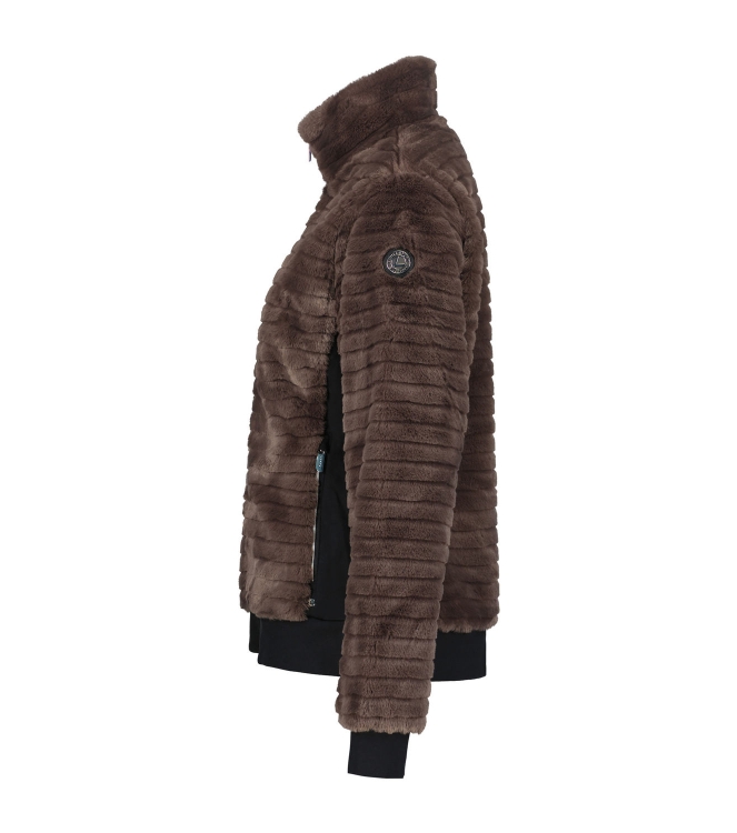 Luhta Luhta Isolahti Midlayer 190_dark brown 8_38255_432_L 190_Dark Brown Luhta fleeces en truien 8_38255_432_L oranje bij Leerentveldvrijetijd.nl