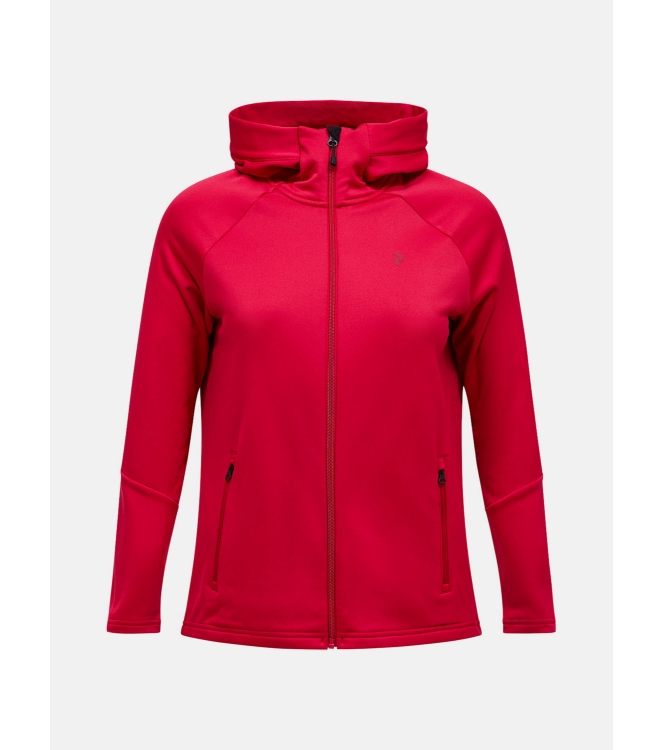 Peak Performance Peak Performance W Rider Essentials Zip Hood 090_tech burgundy/tech burgundy G80574 090_Tech Burgundy/Tech burgundy Peak Performance fleeces en truien G80574 geel bij Leerentveldvrijetijd.nl