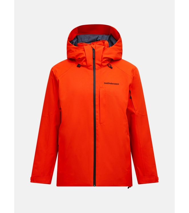 Peak Performance Peak Performance M Maroon Insulated Jacket 050_solar burst G80505 050_Solar Burst Peak Performance jassen G80505 beige bij Leerentveldvrijetijd.nl