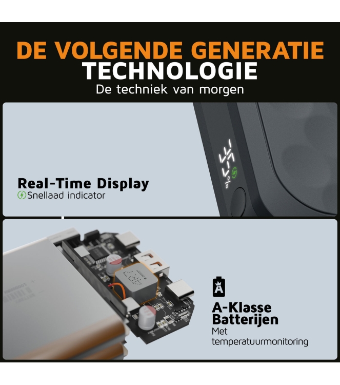 Xtorm Xtorm 35W Fuel Series Powerbank 20.000 midnight black FS5201 Midnight Black Xtorm electra FS5201 licht grijs bij Leerentveldvrijetijd.nl