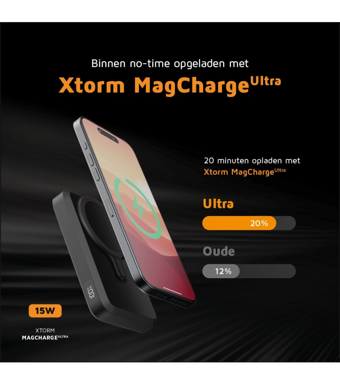 Xtorm Xtorm Magnetic Wireless Powerbank 10.000 FS5W101 Xtorm electra FS5W101 ecru bij Leerentveldvrijetijd.nl