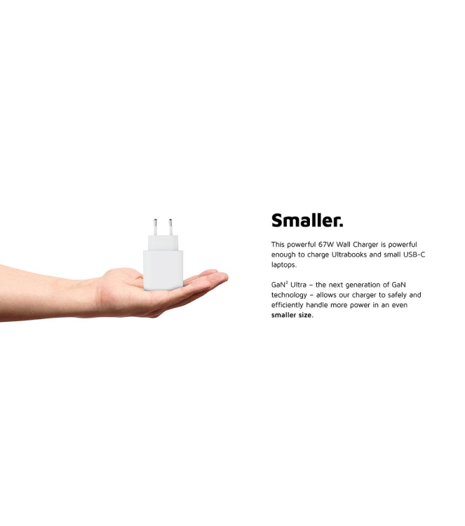 Xtorm Xtorm 67W GaN2 Ultra Wall Charger XEC067 Xtorm electra XEC067 ecru bij Leerentveldvrijetijd.nl