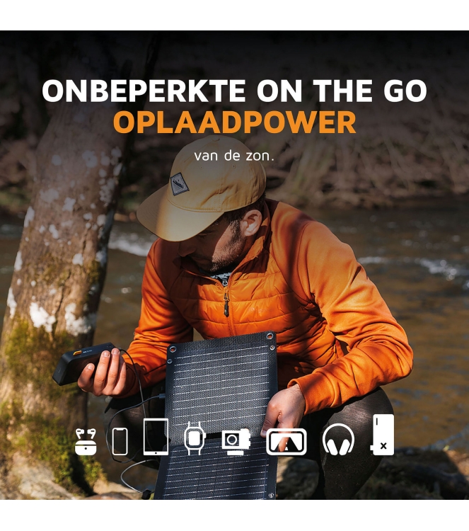 Xtorm Xtorm SolarBooster 14W - Foldable Solar Panel XR2S14 Xtorm electra XR2S14 ecru bij Leerentveldvrijetijd.nl