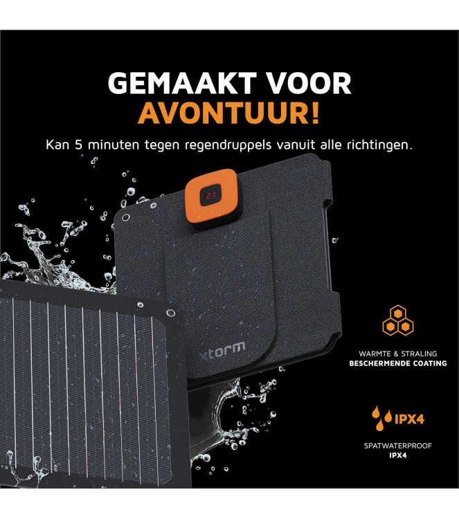 Xtorm Xtorm SolarBooster 14W - Foldable Solar Panel XR2S14 Xtorm electra XR2S14 ecru bij Leerentveldvrijetijd.nl