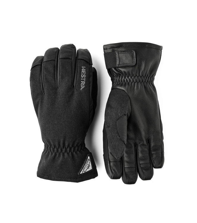 Hestra Hestra Powder Short - 5 finger 100_black 3002800 100_Black Hestra wintersportkleding 3002800 licht grijs bij Leerentveldvrijetijd.nl